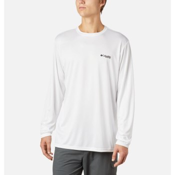 Columbia Muške Majice S Kapuljačom - PFG Terminal Tackle State Triangle Long Sleeve Big Bijele | VXN